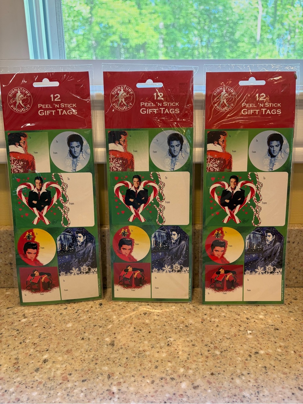 Signature Products Elvis Presley Peel and Stick Christmas Gift Tags, Total of 36